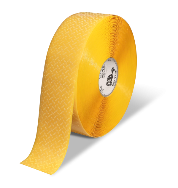 Mighty Line MT301 3" Anti-Slip Yellow Solid Color Floor Tape - Mighty TAC - 100' Roll
