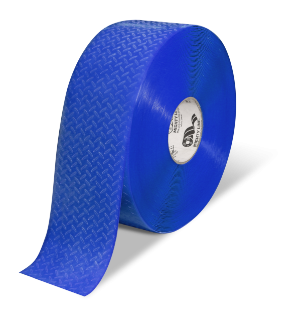 Mighty Line MT407 4" Anti-Slip Blue Solid Color Floor Tape - Mighty TAC - 100' Roll
