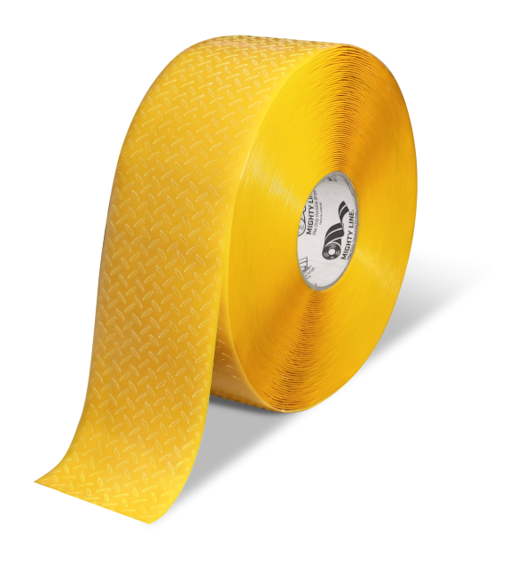 Mighty Line MT401 4" Anti-Slip Yellow Solid Color Floor Tape - Mighty TAC - 100' Roll