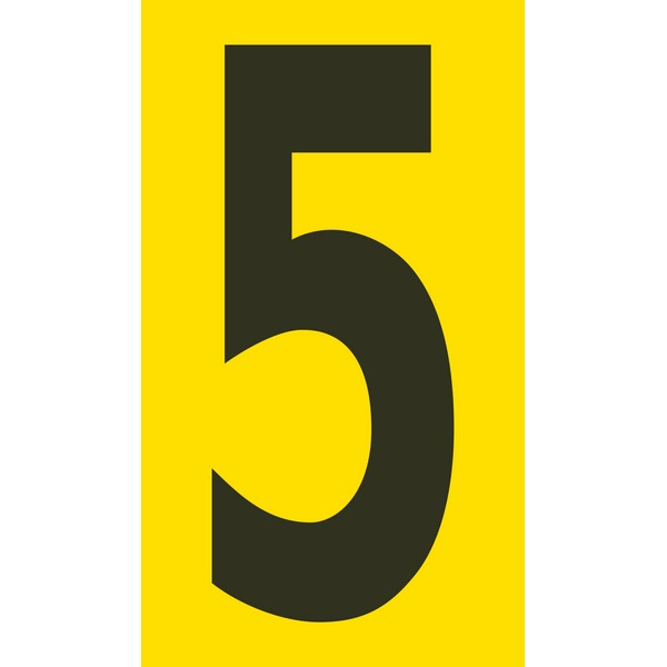 Mighty Line YLocationMark-5 Yellow Die Cut Location Markers - Number 5 - Pack of 10