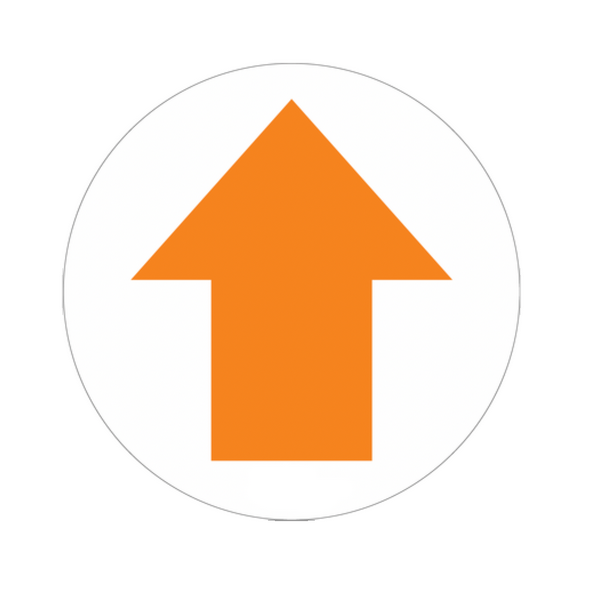 Mighty Line DirectionalArrowO16 16" Directional Arrow Orange Floor Sign