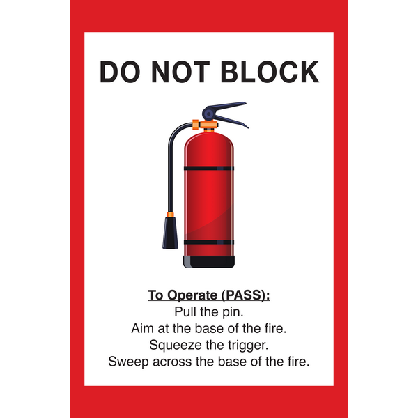 Mighty Line FE3642 Fire Extinguisher Instructions, 36" x 42" Floor Sign