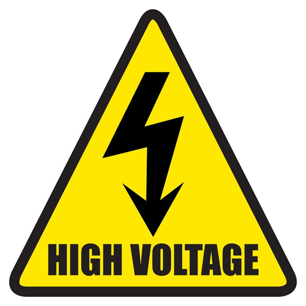 Mighty Line HighVoltage24 High Voltage Area Floor Sign - Floor Marking Sign, 24"