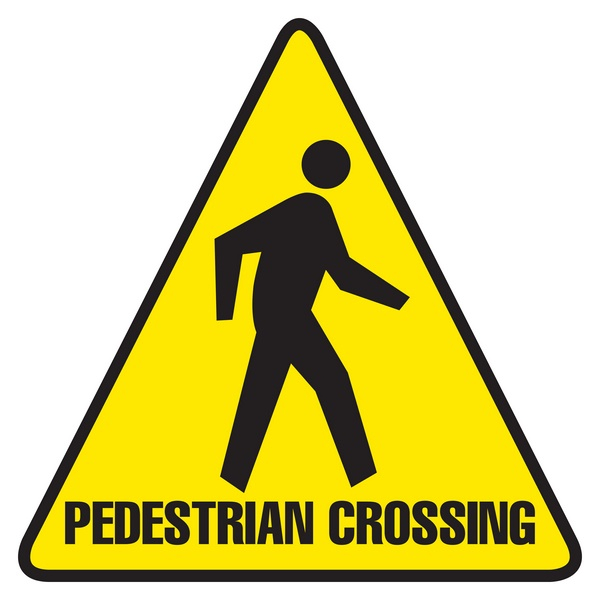 Mighty Line PedestrianCrossing24 Pedestrian Crossing Floor Sign - Floor Marking Sign, 24"