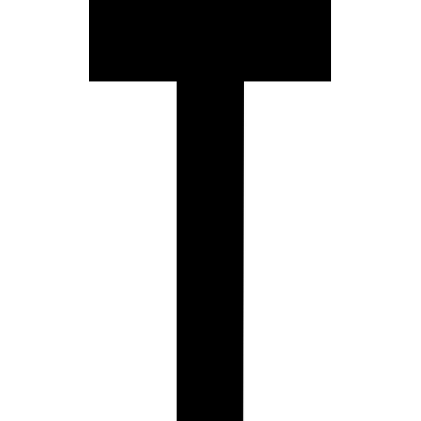 Mighty Line WLocationMark-T White Die Cut Location Markers - Letter T - Pack of 10