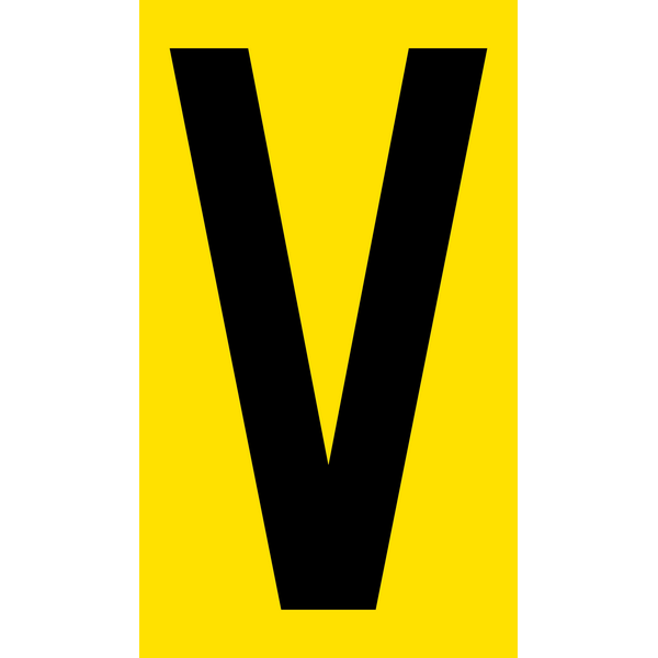 Mighty Line YLocationMark-V Yellow Die Cut Location Markers - Letter V - Pack of 10