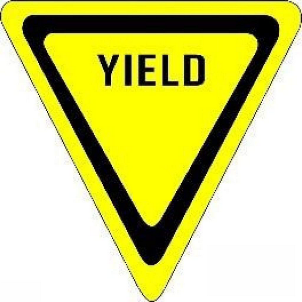 Mighty Line Y16yb 16" Yield Floor Sign