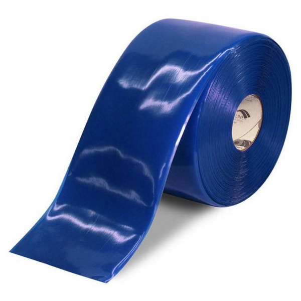 Mighty Line 6RB 6" Blue Solid Color Tape - 100' Roll