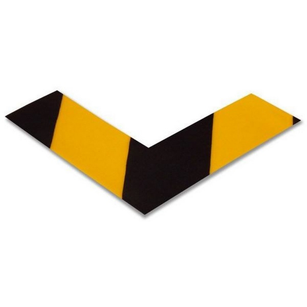 Mighty Line AngleBY 2" Wide Solid Yellow Angle With Black Chevrons - Pack of 100