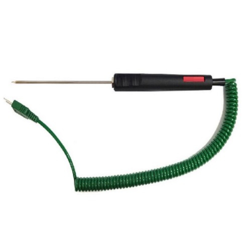 MRU Instruments 12970 Type K Thermocouple, Coiled Cable, 6" Insertion with Low Friction Gland fitting