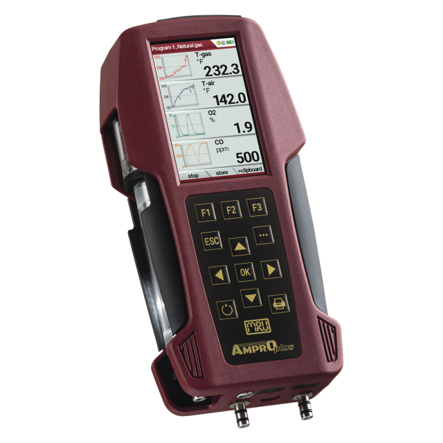 Gas Detectors & Analyzers MRU Instruments 420082-01 AMPRO Plus Combustion / Emission Analyzer Kit, O2/CO