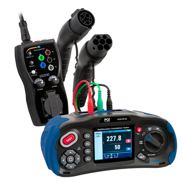 PCE Instruments PCE-EVSE-KIT2 Robust Installation Tester with Large 3.5" TFT Colour LCD Display