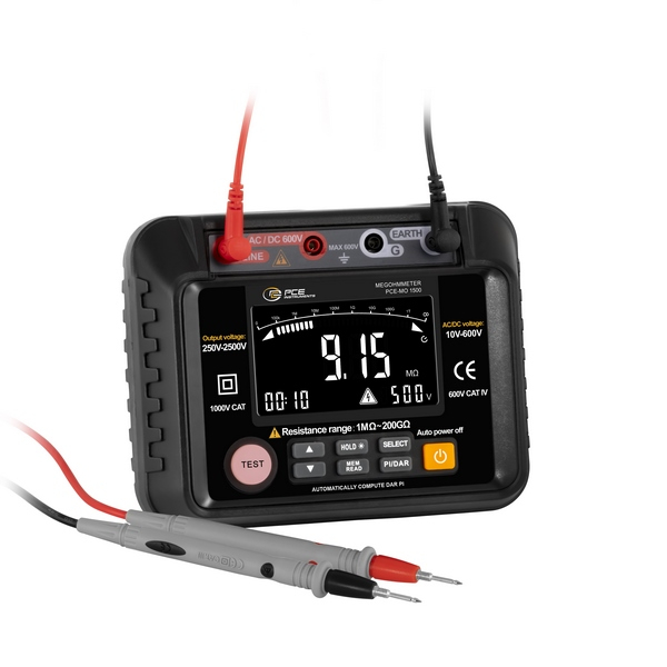 PCE Instruments PCE-MO 1500 Voltmeter with Memory for Measured Values