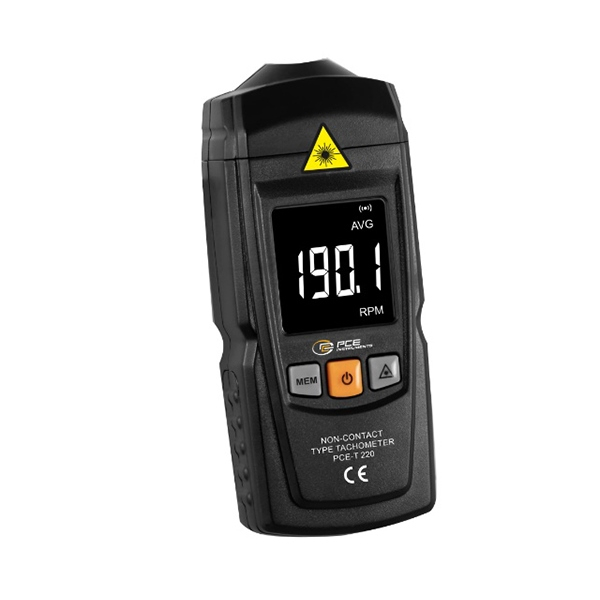 PCE Instruments PCE-T 220 Tachometer with Optical Speed Measurement