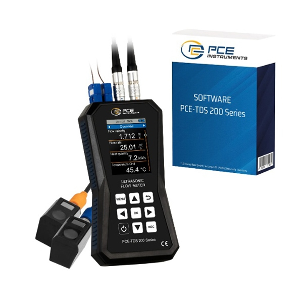 PCE Instruments PCE-TDS 200 S-SW-KIT Clamp on Heat Meter with 32 GB Data Memory