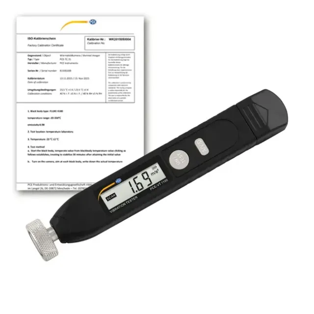 PCE Instruments PCE-VT 1100M-ICA Accelerometer for Vibration Measurement incl. ISO Calibration Certificate
