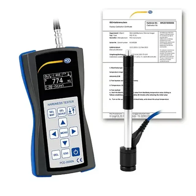 PCE Instruments PCE-2000N-ICA Durometer, Portable Hardness Tester incl. ISO Calibration Certificate