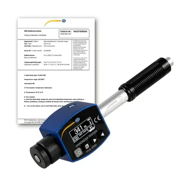 PCE Instruments PCE-2550-ICA Durometer, Portable Hardness Tester, 170 to 960 HLD incl. ISO Calibration Certificate