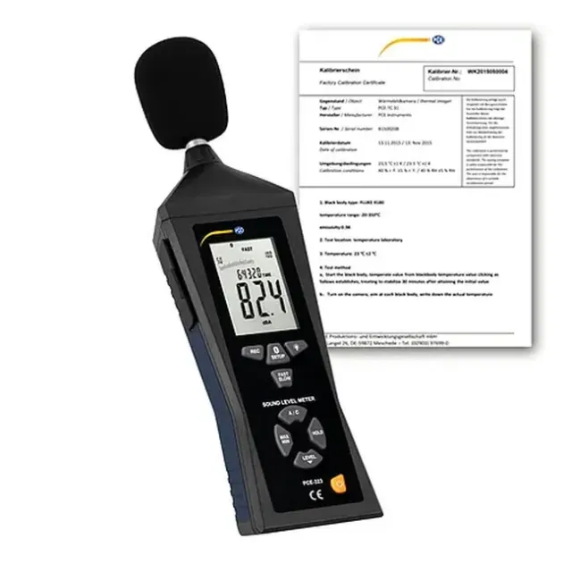 PCE Instruments PCE-323-ICA Bluetooth decibel meter for Android and iOS incl. ISO Calibration Certificate