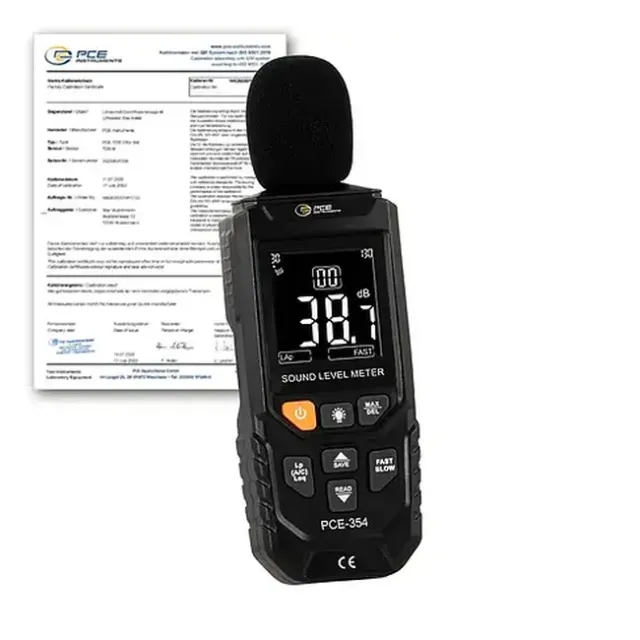 PCE Instruments PCE-354-ICA Sound Level Meter incl. ISO Calibration Certificate