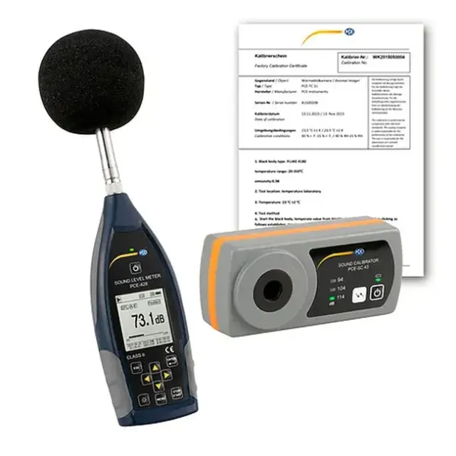 PCE Instruments PCE-428-KIT-N-ICA Environmental Meter with Sound Calibrator incl. ISO Calibration Certificate