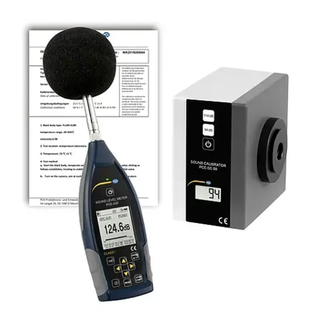 PCE Instruments PCE-430-SC 09-ICA Class 1 SPL Meter with Calibrator incl. ISO Calibration Certificate