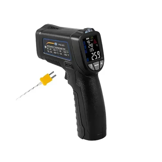 PCE Instruments PCE-675-ICA Easy-to-Use Infrared Thermometer with Red Laser Pointer incl. ISO Calibration Certificate