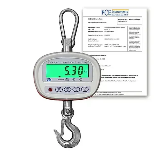 PCE Instruments PCE-CS 300-ICA Hanging Scales incl. ISO Calibration Certificate