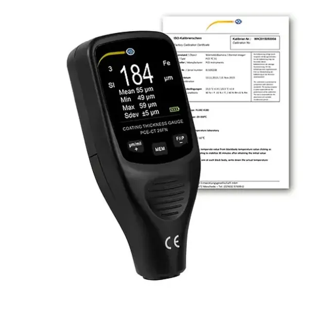 PCE Instruments PCE-CT 26FN-ICA Material Tester for Iron and Non-Ferrous Substrates incl. ISO Calibration Certificate