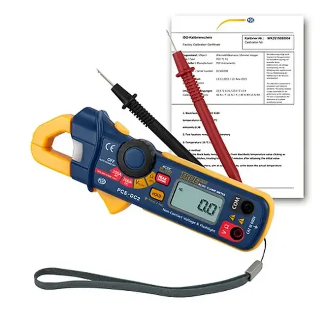 PCE Instruments PCE-DC2-ICA Digital Clamp incl. ISO Calibration Certificate