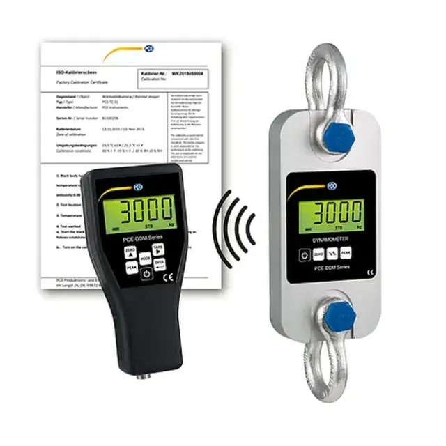 PCE Instruments PCE-DDM 3-ICA Hanging Crane Scale, Remote Control Indicator incl. ISO Calibration Certificate
