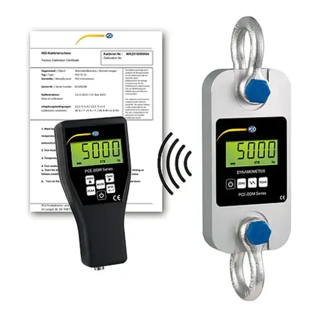 PCE Instruments PCE-DDM 5-ICA Hanging Crane Scales, Up to 11023 lbs incl. ISO Calibration Certificate