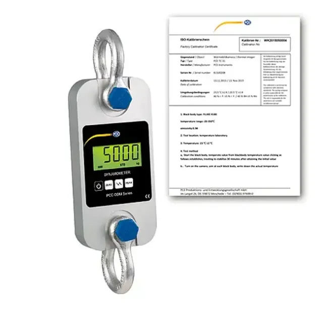 PCE Instruments PCE-DDM 5WI-ICA Hanging Weighing Hook, Up to 11023 lbs incl. ISO Calibration Certificate