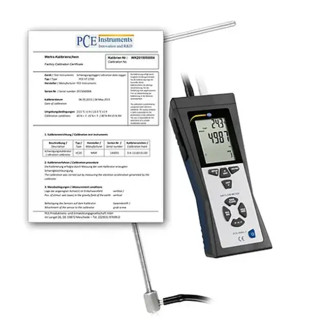PCE Instruments PCE-HVAC 2-ICA Multifunction Air Flow Meter incl. ISO Calibration Certificate