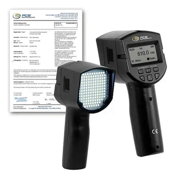 PCE Instruments PCE-LES 350-ICA Tachometer with Adjustable Flash Duration incl. ISO Calibration Certificate