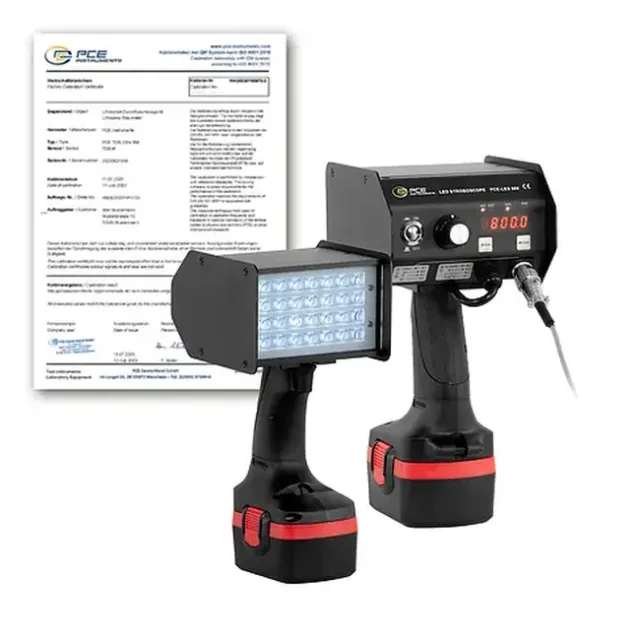 PCE Instruments PCE-LES 500-ICA Tachometer with Trigger Input incl. ISO Calibration Certificate
