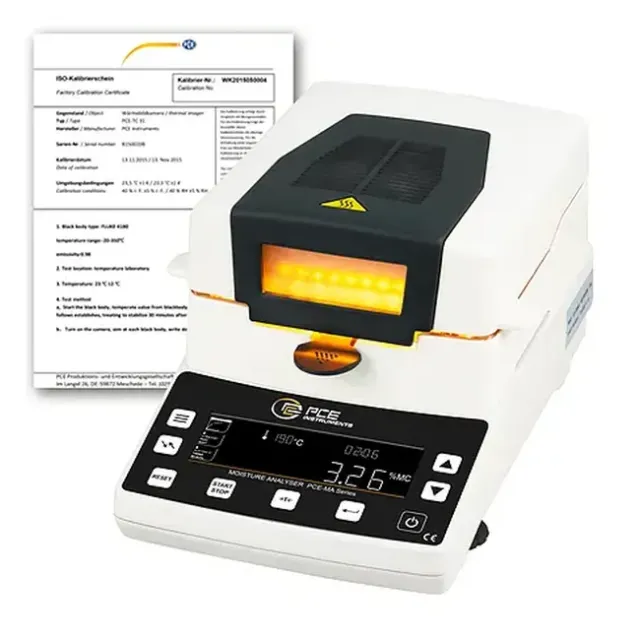 PCE Instruments PCE-MA 110-ICA Multifunciton Analyzing Balance, 0.01 g to 110 g incl. ISO Calibration Certificate