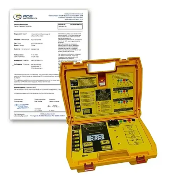 PCE Instruments PCE-MO 3001-ICA Meter for Smallest Resistances incl. ISO Calibration Certificate