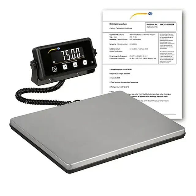 PCE Instruments PCE-PB 75N-ICA Benchtop Scale with External Display incl. ISO Calibration Certificate