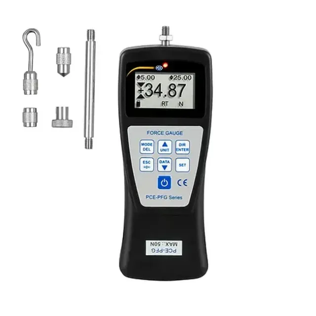 PCE Instruments PCE-PFG 50-ICA Force Gauge, 0 to 50 N incl. ISO Calibration Certificate