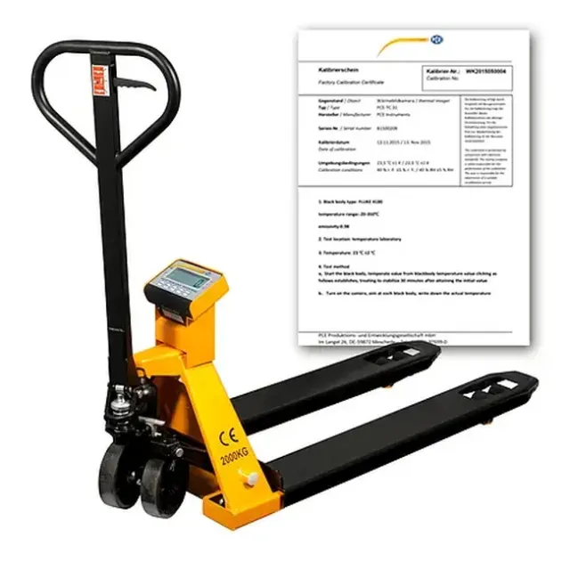 PCE Instruments PCE-PTS 1N-ICA Heavy-Duty Pallet Jack Scale with 2000 kg incl. ISO Calibration Certificate