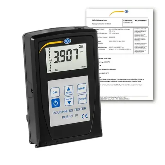 PCE Instruments PCE-RT 10-ICA Material Roughness Tester, Ra and Rz Measurement Range incl. ISO Calibration Certificate