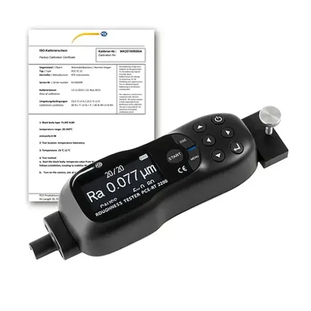 PCE Instruments PCE-RT 2200-ICA Material Roughness Tester, Measures 21 Parameters incl. ISO Calibration Certificate