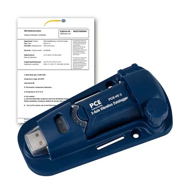 PCE Instruments PCE-VD 3-ICA Vibration Meter with FFT Analysis incl. ISO Calibration Certificate