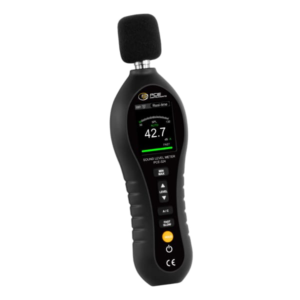 PCE Instruments PCE-324 Sound Meter / LC colour display with backlight / Ergonomic shape / Accuracy class 2