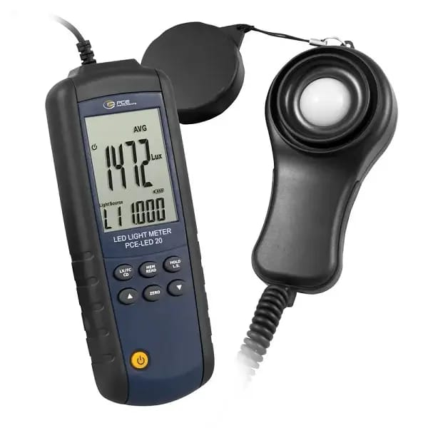 PCE Instruments PCE-LED 20 Handheld Light Meter with Automatic Range Selection