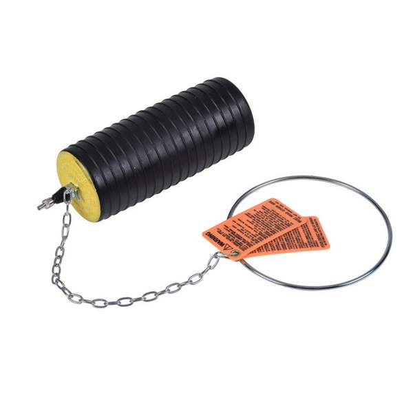 Petersen 130-006-M 4" - 6" Dia Inflatable Plumbers Test Style Pipe Plug with Oversize Ring and 12" Chain