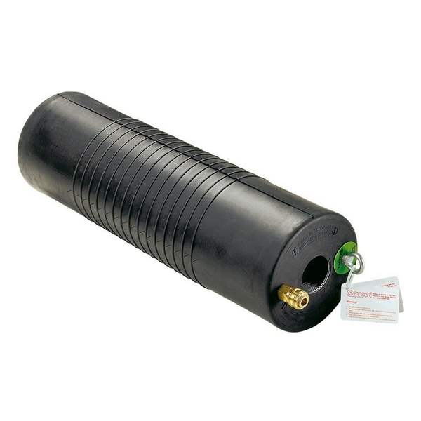 Petersen 136-016-8215 8"-16" Dia Inflatable Aramid Reinforced Rubber Pipe Plug, 2" Bypass