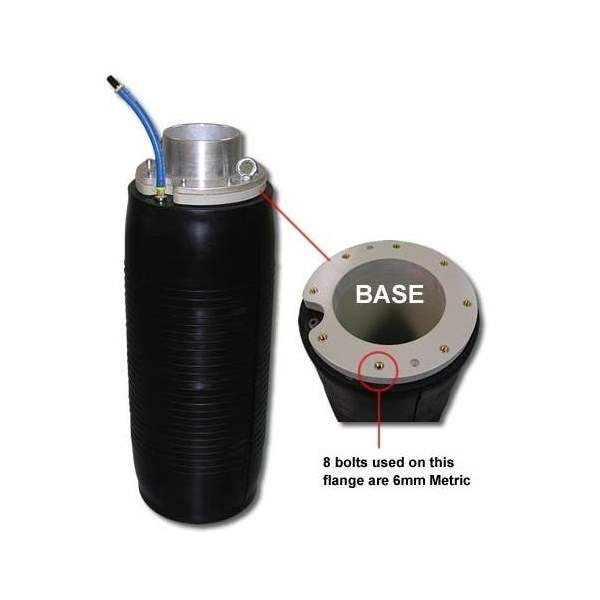 Petersen 136-024-86 14"-24" Dia Inflatable Aramid Reinforced Rubber Pipe Plug, 6" Bypass