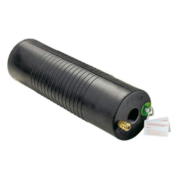 Petersen 136-040-82 20"-40" Dia Inflatable Aramid Reinforced Rubber Pipe Plug, 2" Bypass